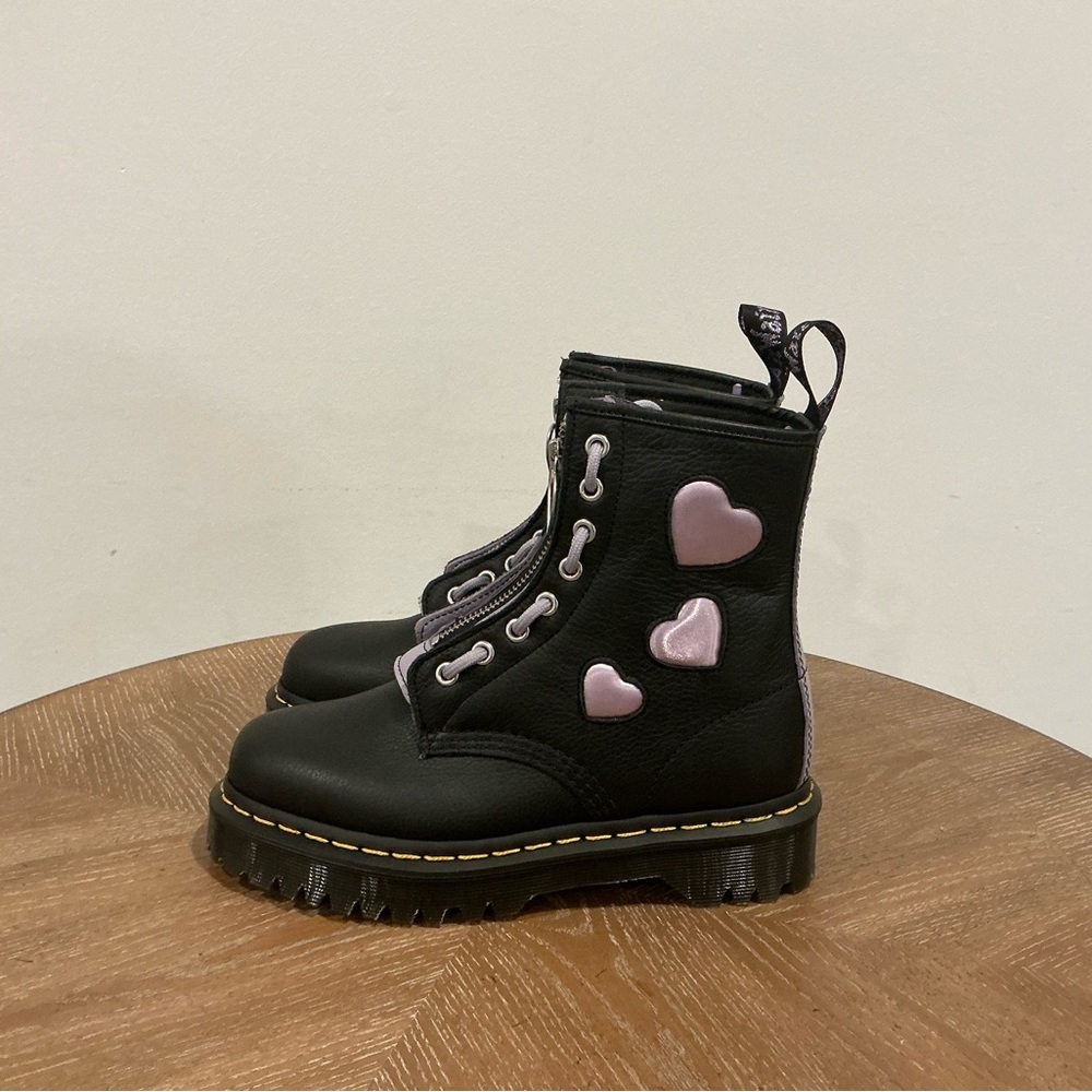 Dr. Martens Women's 1460 Zip Heart Boots - Picture 7 of 8